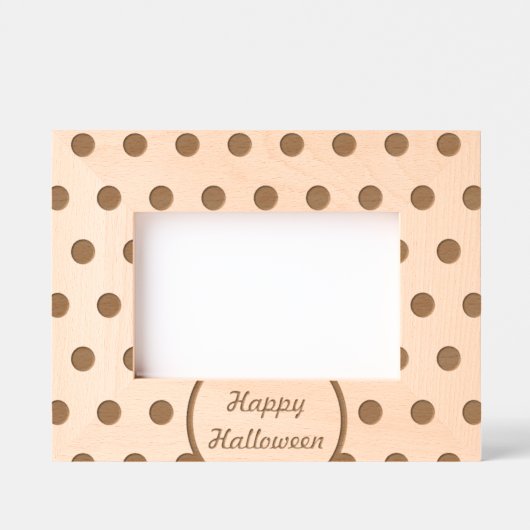 Cadres Gravés Happy Halloween Image Frame (orange et noir) (Recto)