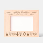 Cadres Gravés Heureux Hanoukka 5x7 personnalisé (Recto)