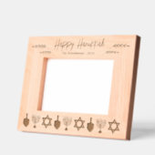 Cadres Gravés Heureux Hanoukka 5x7 personnalisé (Gauche)