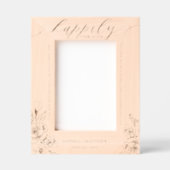 Cadres Gravés Heureux Jamais Après Floral Vows Mariage Garde (Recto)