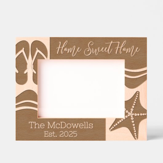Cadres Gravés Home Sweet Home Beach Thème (Recto)