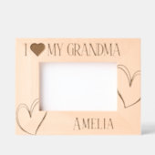 Cadres Gravés I Love my grand-mère Birthday image frame (Recto)