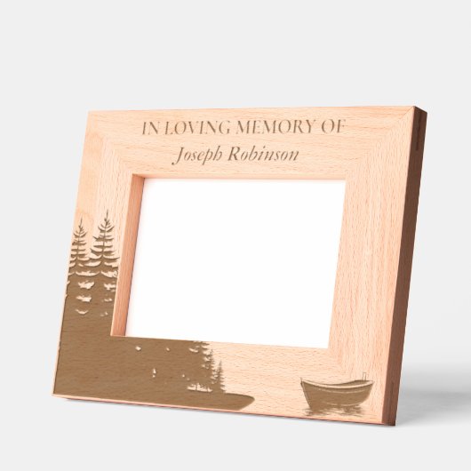 Cadres Gravés In Loving Memory Fisherman Custom Memorial (Gauche)