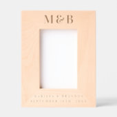 Cadres Gravés Initiales de Monogramme Mariage Couple Personnalis (Recto)