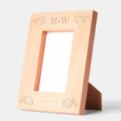 Cadres Gravés Initiales mariage Monogramme Couple Date Personnal (Gauche)