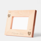 Cadres Gravés Je t'aime les coeurs sur une chaîne (Gauche)