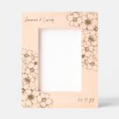 Cadres Gravés Jolies Fleurs Noms et Mariage Date (Recto)