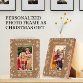 Cadres Gravés Joyeuses fêtes Noël Salutation mignonne Texte Phot