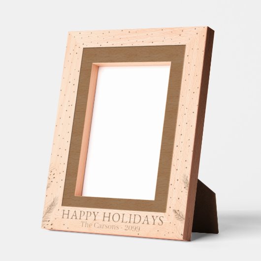 Cadres Gravés Joyeuses vacances en bois (Gauche)