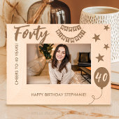 Cadres Gravés Joyeux Anniversaire À 40 Ans