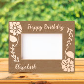 Cadres Gravés Joyeux anniversaire Unique Fleur sauvage Super et 