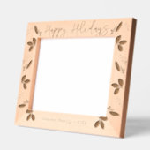 Cadres Gravés Joyeux Fêtes Nom de famille (Gauche)