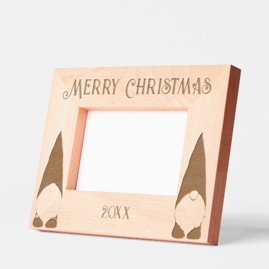 Cadres Gravés Joyeux Noël avec deux Gnomes (Gauche)