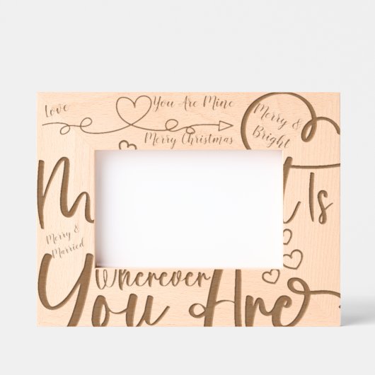 Cadres Gravés Joyeux Noël branché Vous êtes à moi (Recto)