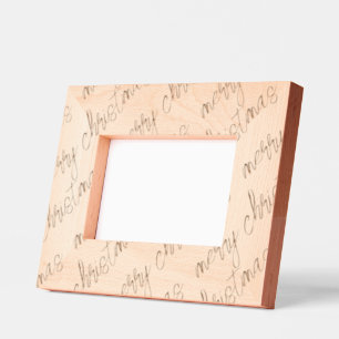 Cadres Gravés Joyeux Noël Etché Bois Typographie intemporelle