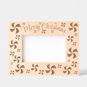 Cadres Gravés Joyeux Noël Peppermenthe Candy Swirl