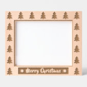 Cadres Gravés Joyeux Noël rustique vacances photo en bois gravé (Recto)