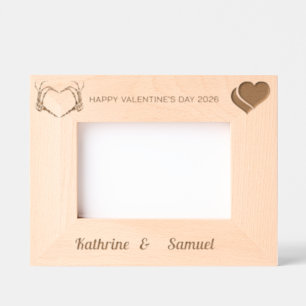 Cadres Gravés Jusqu'à la mort Squelette Mains Cœur Saint-Valenti