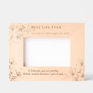 Cadres Gravés JW Baptism Gift Keepsaké pour les nouvelles soeurs