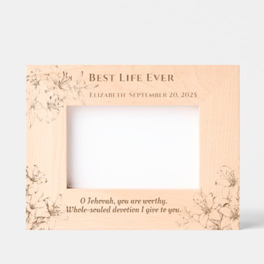 Cadres Gravés JW Baptism Gift Keepsaké pour les nouvelles soeurs (Recto)