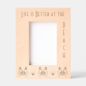 Cadres Gravés La vie est meilleure à la plage (Recto)
