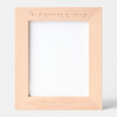 Cadres Gravés Le début de toujours | Monogramme des jeunes marié (Recto)