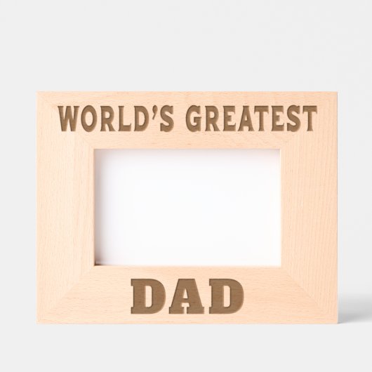 Cadres Gravés Le plus grand papa du monde (Recto)