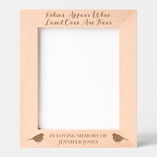 Cadres Gravés Les Robins Apparaissent Quand Ceux Qui Sont Aimés (Recto)