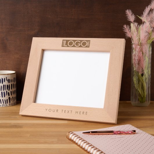 Cadres Gravés Logo d'entreprise gravé et texte imprimé (Gauche)