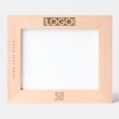 Cadres Gravés Logo d'entreprise QR Code éco minimaliste (Recto)