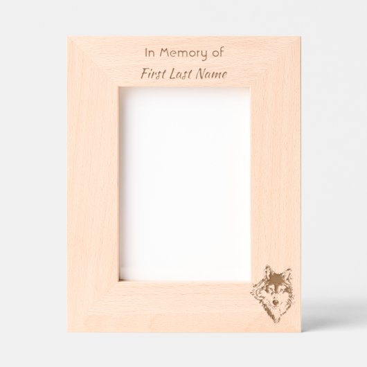 Cadres Gravés Loup commémoratif de conservation de poches - Reto (Recto)