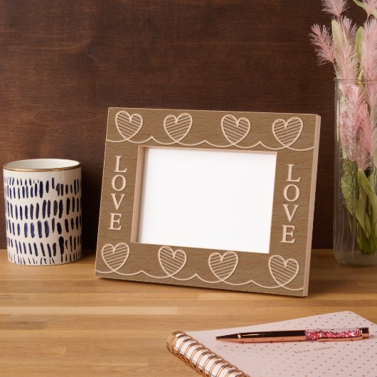 Cadres Gravés Love Connect Etched Wooden Frame Engraved Frames (Gauche)