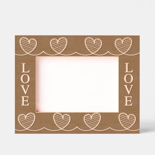 Cadres Gravés Love Connect Etched Wooden Frame Engraved Frames (Recto)