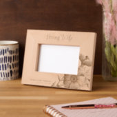 Cadres Gravés Love Femme Floral Memorial Keepsaké 4x6L (Gauche)