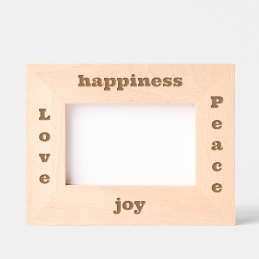 Cadres Gravés Love Peace Simple Modern Rustic Script Typographie (Recto)