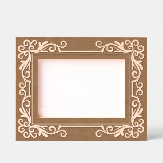 Cadres Gravés Lovely Etched Wooden Frame Engraved Frames (Recto)