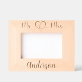 Cadres Gravés M. Mme Nom Mariage Newlyved (Recto)