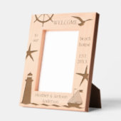 Cadres Gravés Maison de plage Nautical sur le littoral (Gauche)