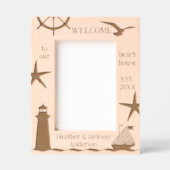 Cadres Gravés Maison de plage Nautical sur le littoral (Recto)