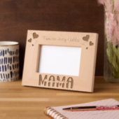 Cadres Gravés Mama nom personnalisé coeurs en bois (Gauche)