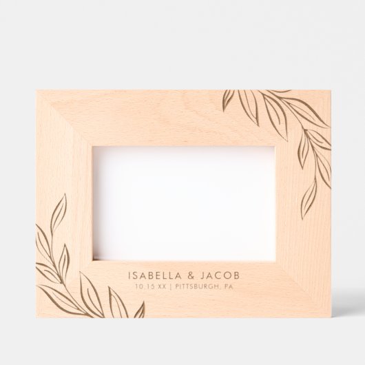 Cadres Gravés Mariage botanique tout simplement élégant (Recto)