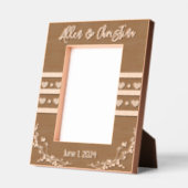 Cadres Gravés Mariage de coeur rustique (Gauche)