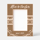 Cadres Gravés Mariage de coeur rustique (Recto)