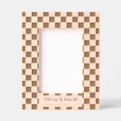 Cadres Gravés Mariage fiançailles à damiers (Recto)