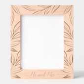 Cadres Gravés Mariage M. et Mme Botanical Personnalisé Nouveau m (Recto)