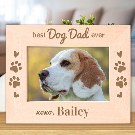 Cadres Gravés Meilleur CHIEN DAD jamais - Animaux de compagnie p