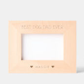 Cadres Gravés Meilleur Chien Papa / Maman Ever, Nom De L'Animal  (Recto)