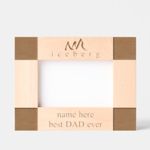 Cadres Gravés Meilleur DAD jamais Iceberg Line Art personnalisé