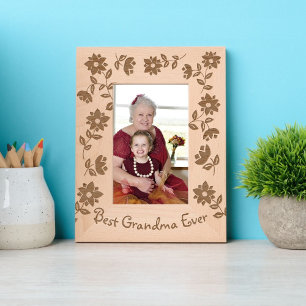 Cadres Gravés Meilleur grand-mère jamais Boho Floral