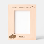 Cadres Gravés Meilleur pilote jamais avion & coeur, simple sur m (Recto)